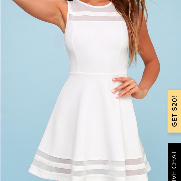 White Ivory Lulu’s Skater Dress - Picture 4 of 4
